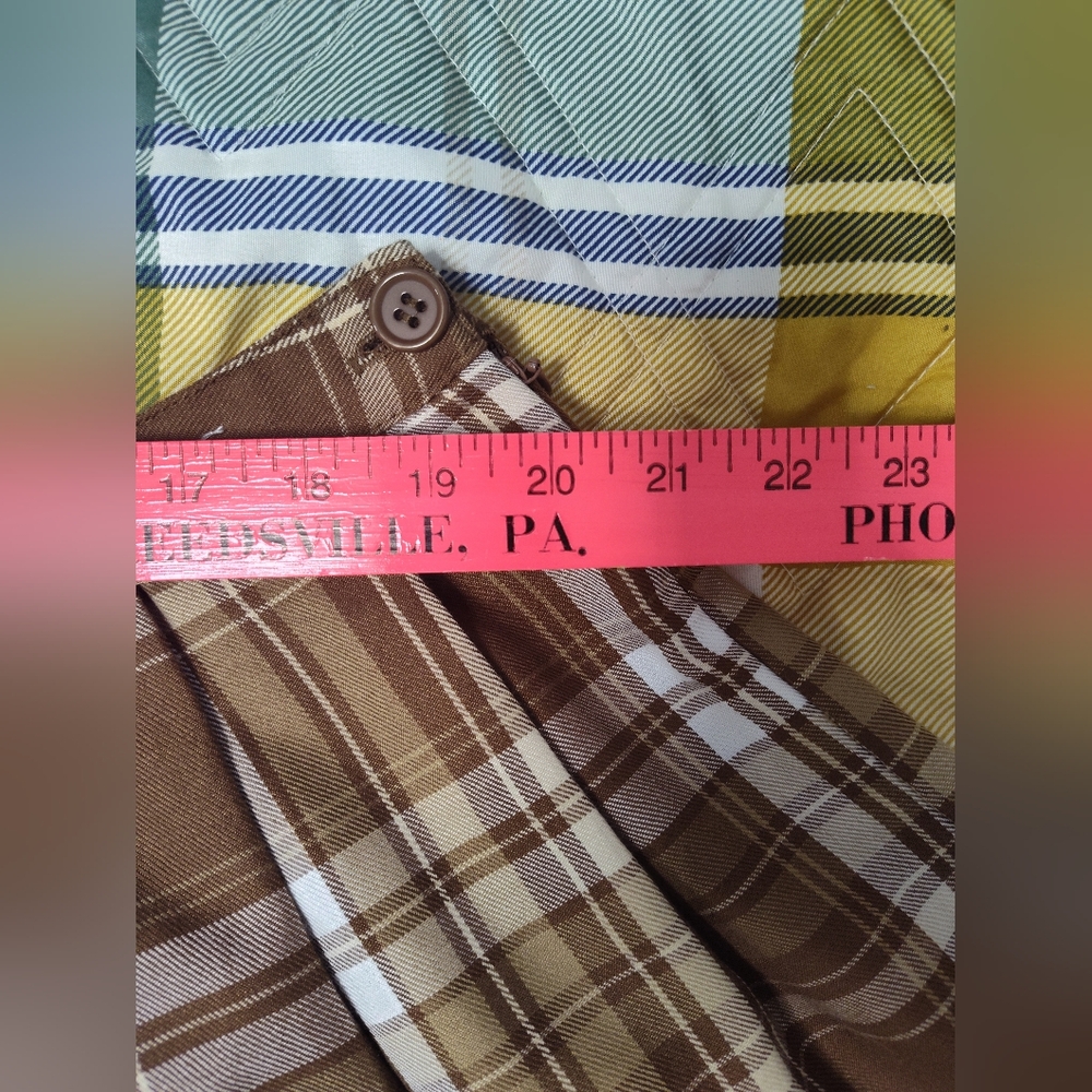 💙 Rue+ Brown Plaid Skirt - Picture 6 of 9